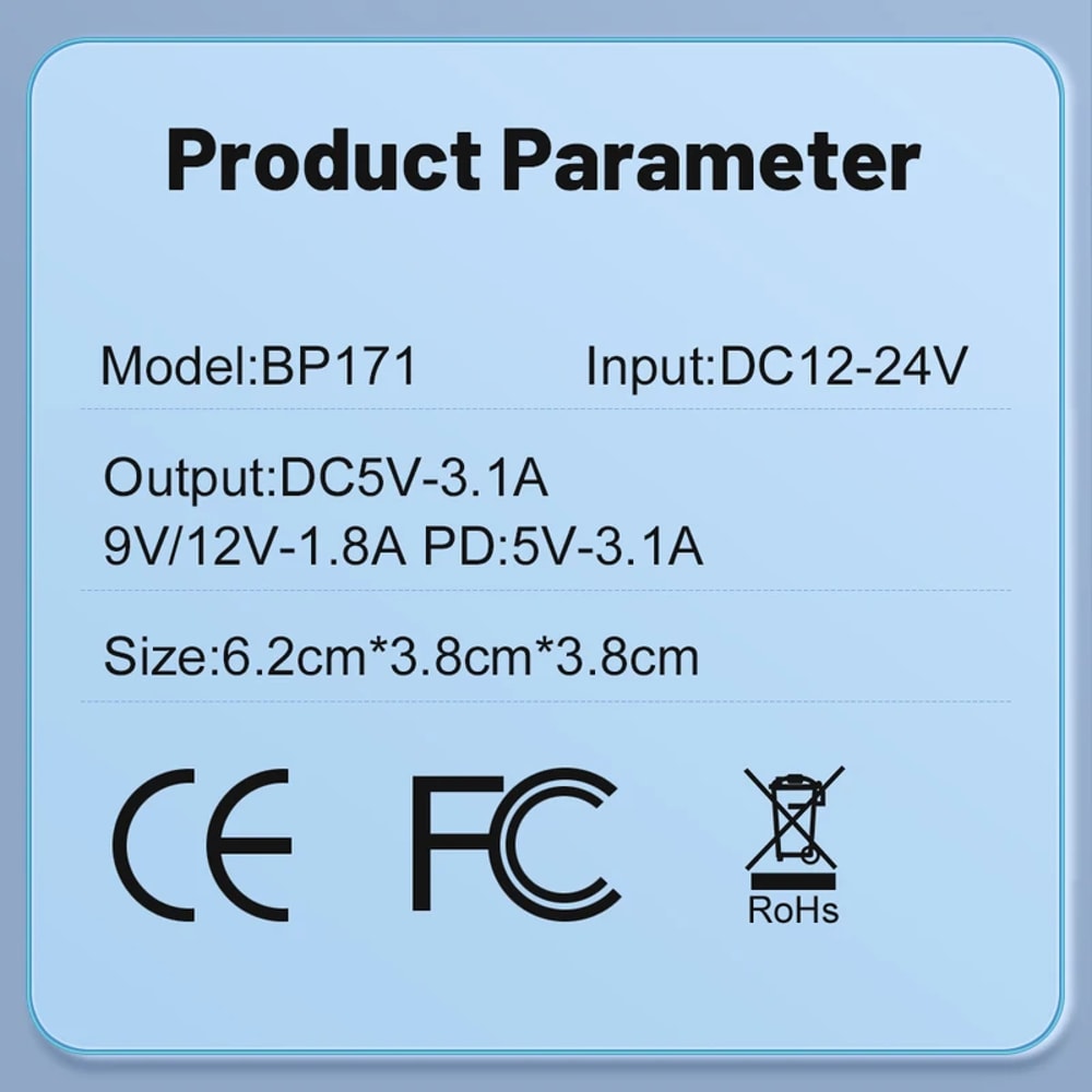 Fast Charging Car Phone Charger for iPhone, Samsung, Xiaomi, Quick Charge Cigarette Lighter Adapter