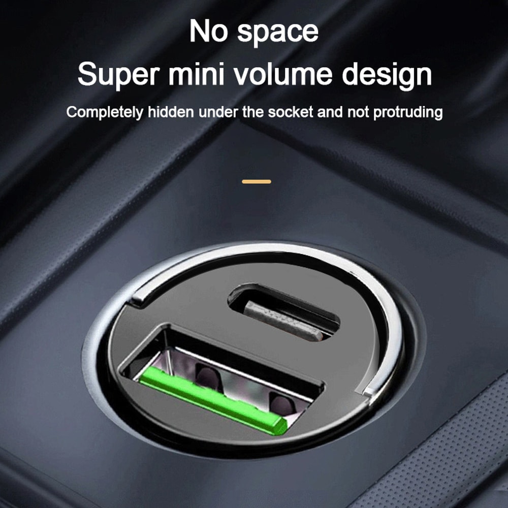 USB C Car Phone Charger Adapter Pull Ring Fast Charging Car Charger For IPhone Xiaomi Samsung Huawe 4
