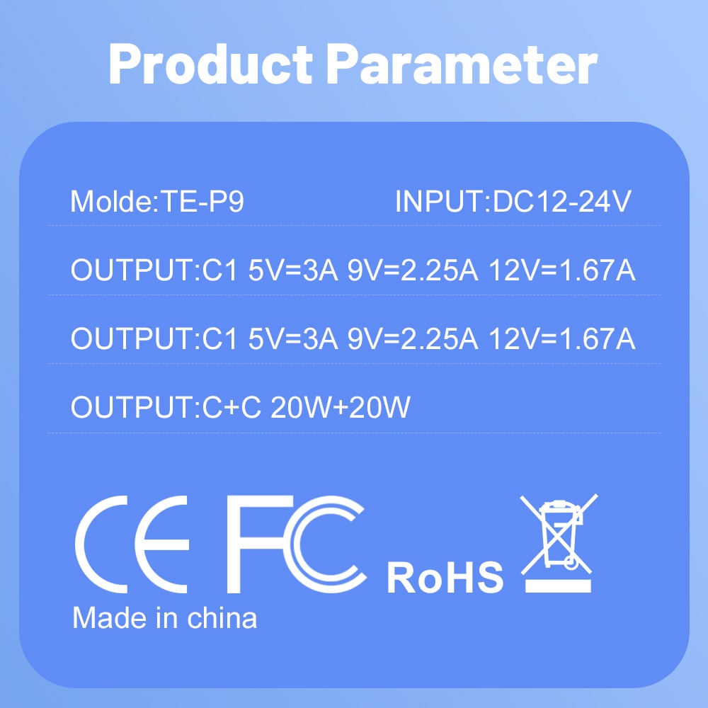 Fast Charging Car Charger Adapter USB C Quick Charger for Samsung, Xiaomi, iPhone - Mobile Charging in Car