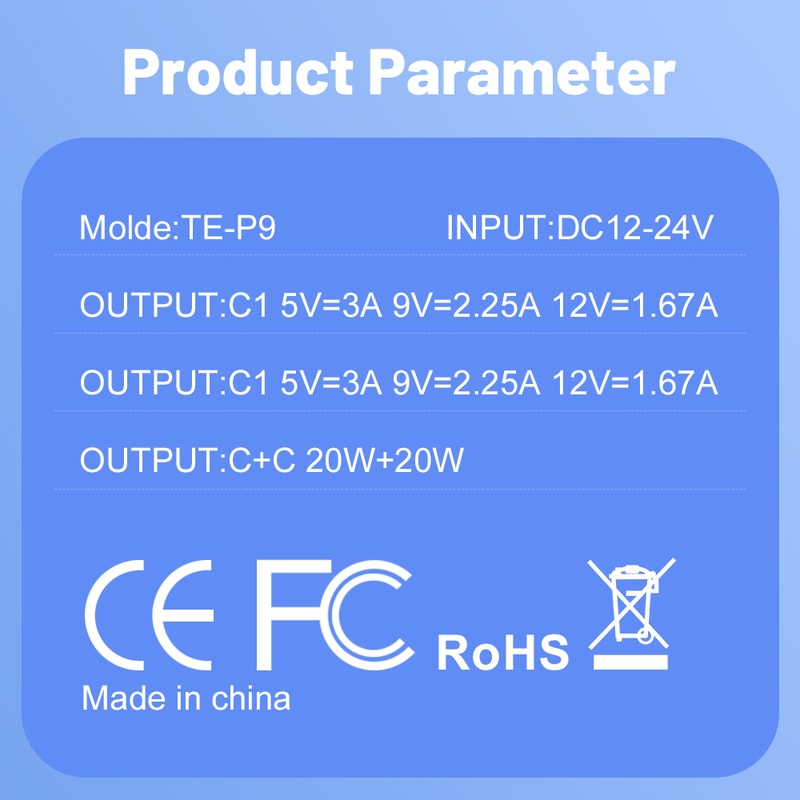 Fast Charging Car Charger Adapter USB C Quick Charger for Samsung, Xiaomi, iPhone - Mobile Charging in Car