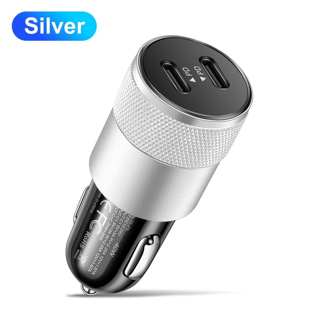 Fast Charging Car Charger Adapter USB C Quick Charger for Samsung, Xiaomi, iPhone - Mobile Charging in Car