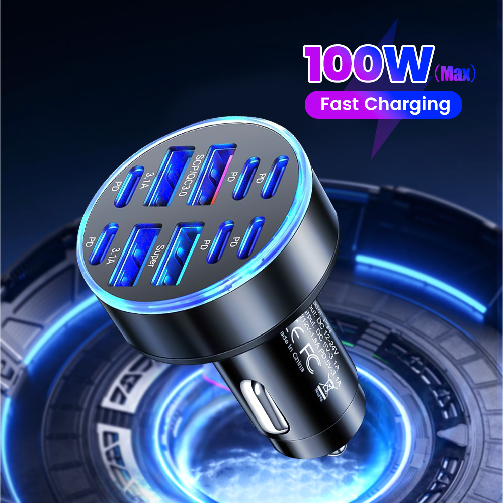 Fast Charging Car Charger Adapter for iPhone, Samsung, Huawei, Xiaomi, Quick Charge Car Phone Charger