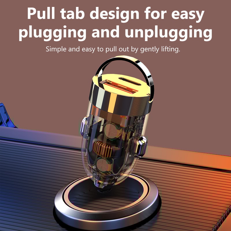 Mini Car Charger USB C Phone Adapter For IPhone Samsung HUAWEI Xiaomi Mobile Phones 1