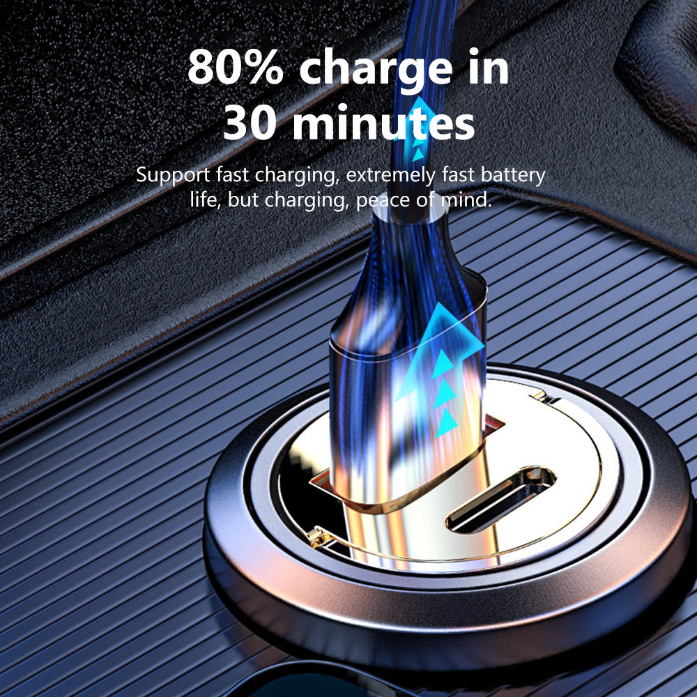 Mini Car Charger USB C Phone Adapter For IPhone Samsung HUAWEI Xiaomi Mobile Phones 3