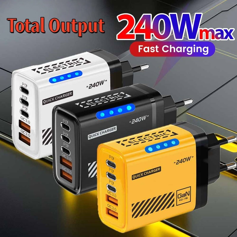 GaN Fast Charger Phone Adapter Plug Charging Head For Xiaomi IPhone Huawei Samsung Tablets And Lapt 0