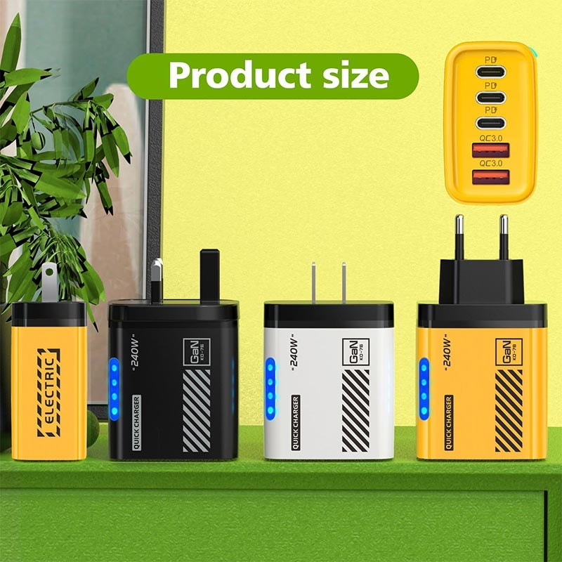 GaN Fast Charger Phone Adapter Plug Charging Head For Xiaomi IPhone Huawei Samsung Tablets And Lapt 5