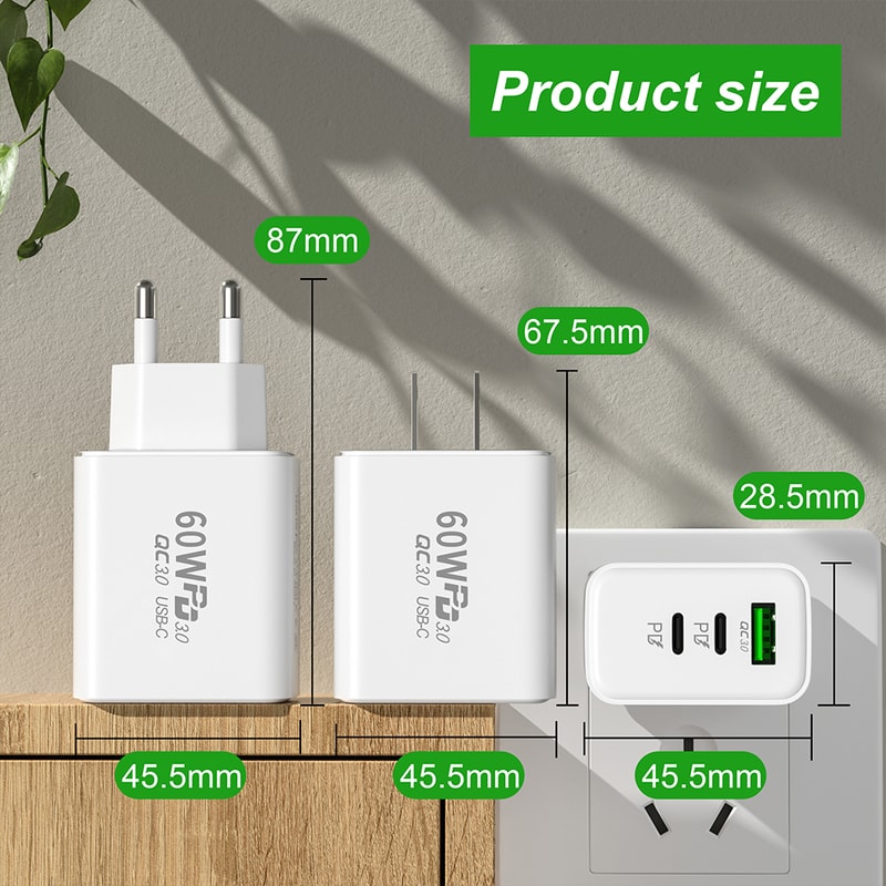 Phone Charger USB Type C Fast Charging Adapter For Samsung Xiaomi Huawei Charger 4