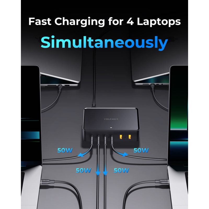 Wall Charger For MacBook Ports Desktop Fast Charging Station Multi Port USB PD Charger For Home And