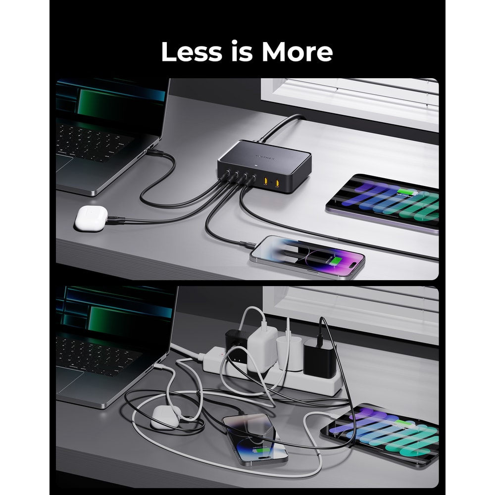 Wall Charger For MacBook Ports Desktop Fast Charging Station Multi Port USB PD Charger For Home And