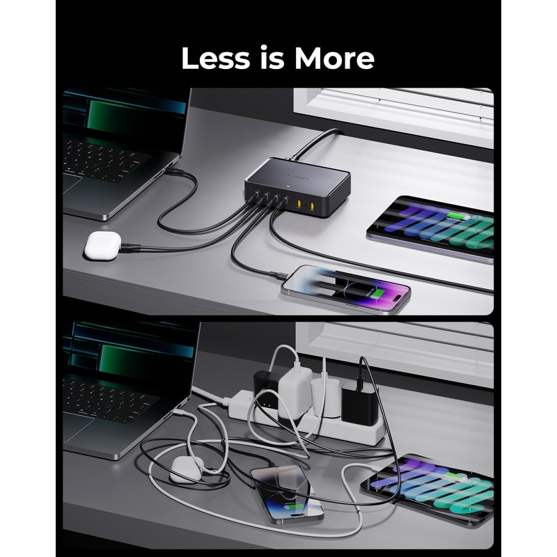 Wall Charger For MacBook Ports Desktop Fast Charging Station Multi Port USB PD Charger For Home And