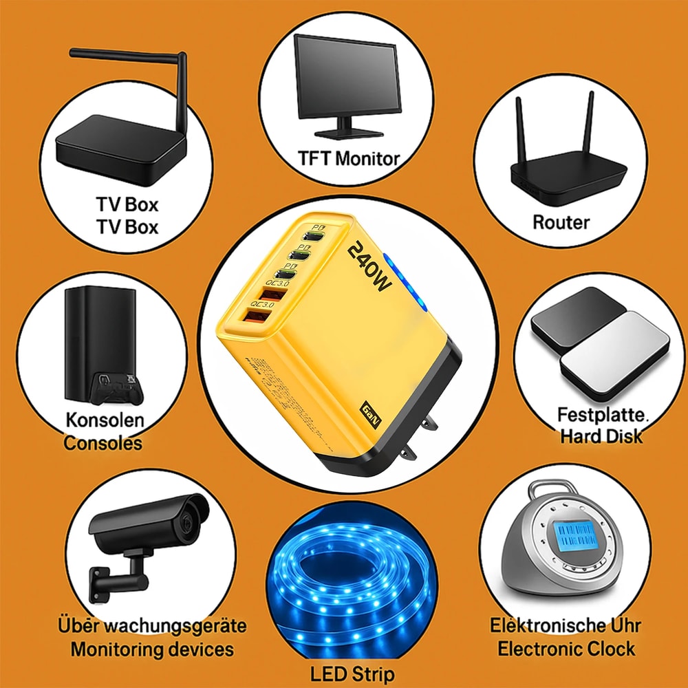 TypeC Cable PD Fast Charging Adapter A USB To USB Charger For IPhone Pro Desktop Laptop 4