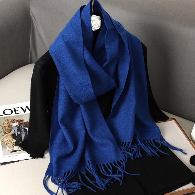Luxury Winter Scarf Warm Thicken Cashmere Shawl Outdoor Fashion Tassels Pashmina Lady Wrap Scarves 4