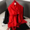 Luxury Winter Scarf Warm Thicken Cashmere Shawl Outdoor Fashion Tassels Pashmina Lady Wrap Scarves 5