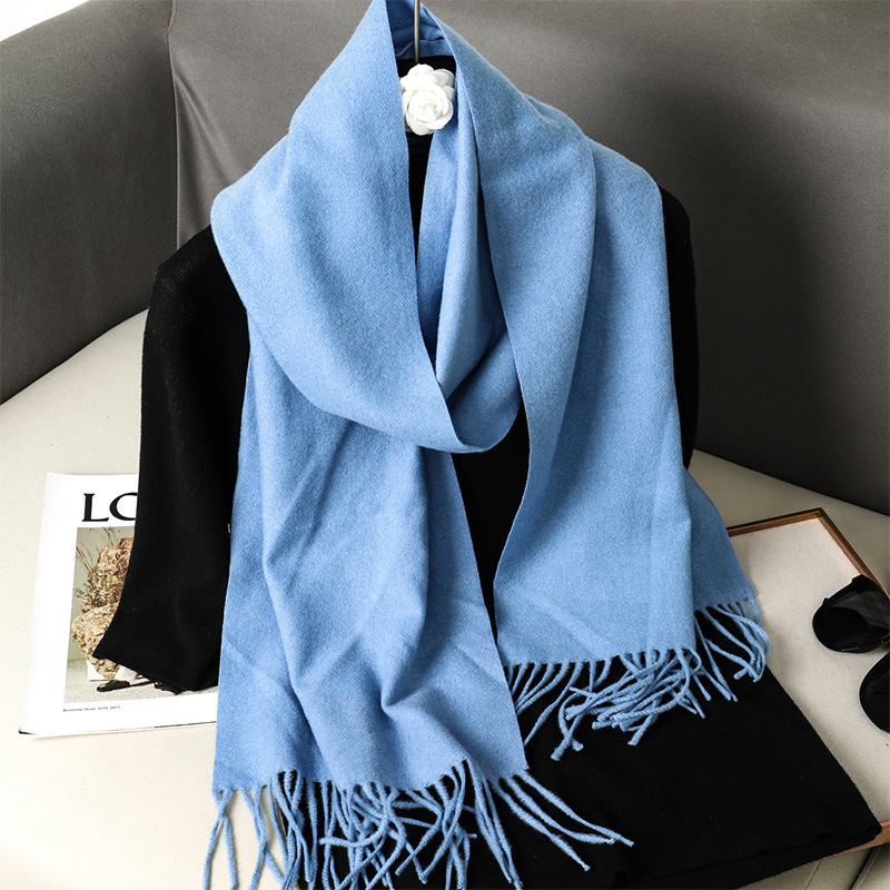 Luxury Winter Scarf Warm Thicken Cashmere Shawl Outdoor Fashion Tassels Pashmina Lady Wrap Scarves 6