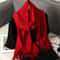 Luxury Winter Scarf Warm Thicken Cashmere Shawl Outdoor Fashion Tassels Pashmina Lady Wrap Scarves 8