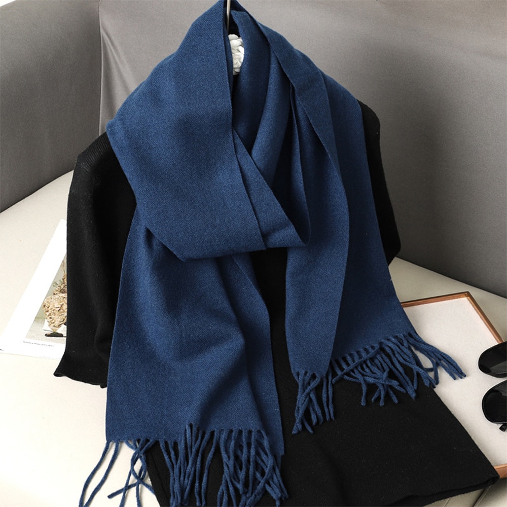 Luxury Winter Scarf Warm Thicken Cashmere Shawl Outdoor Fashion Tassels Pashmina Lady Wrap Scarves 9