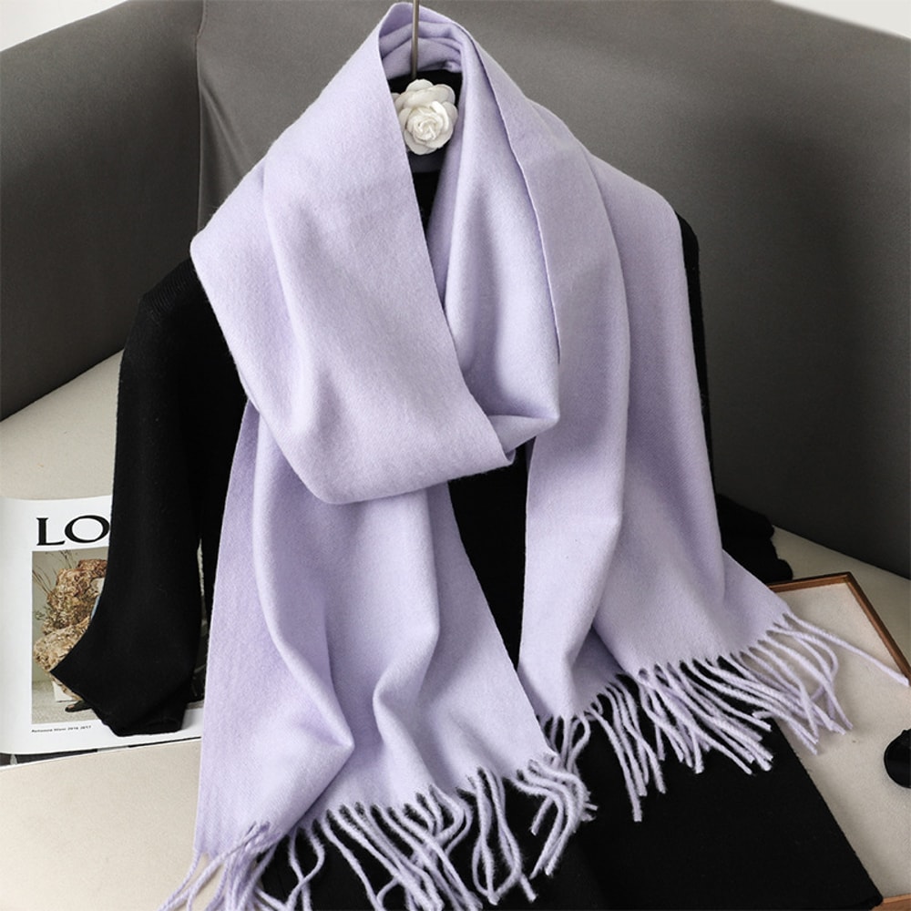 Luxury Winter Scarf Warm Thicken Cashmere Shawl Outdoor Fashion Tassels Pashmina Lady Wrap Scarves 12