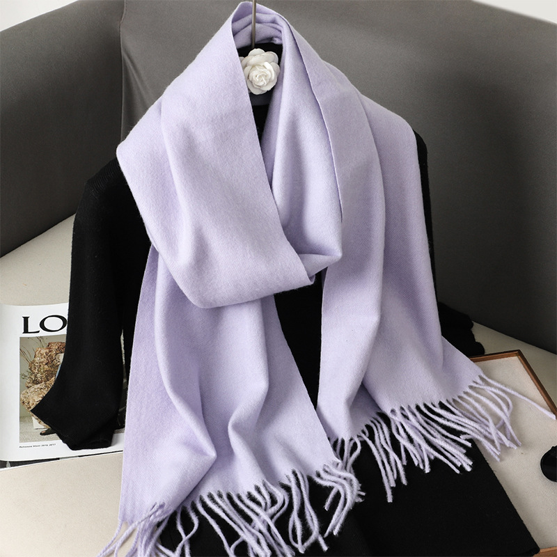 Luxury Winter Scarf Warm Thicken Cashmere Shawl Outdoor Fashion Tassels Pashmina Lady Wrap Scarves 12