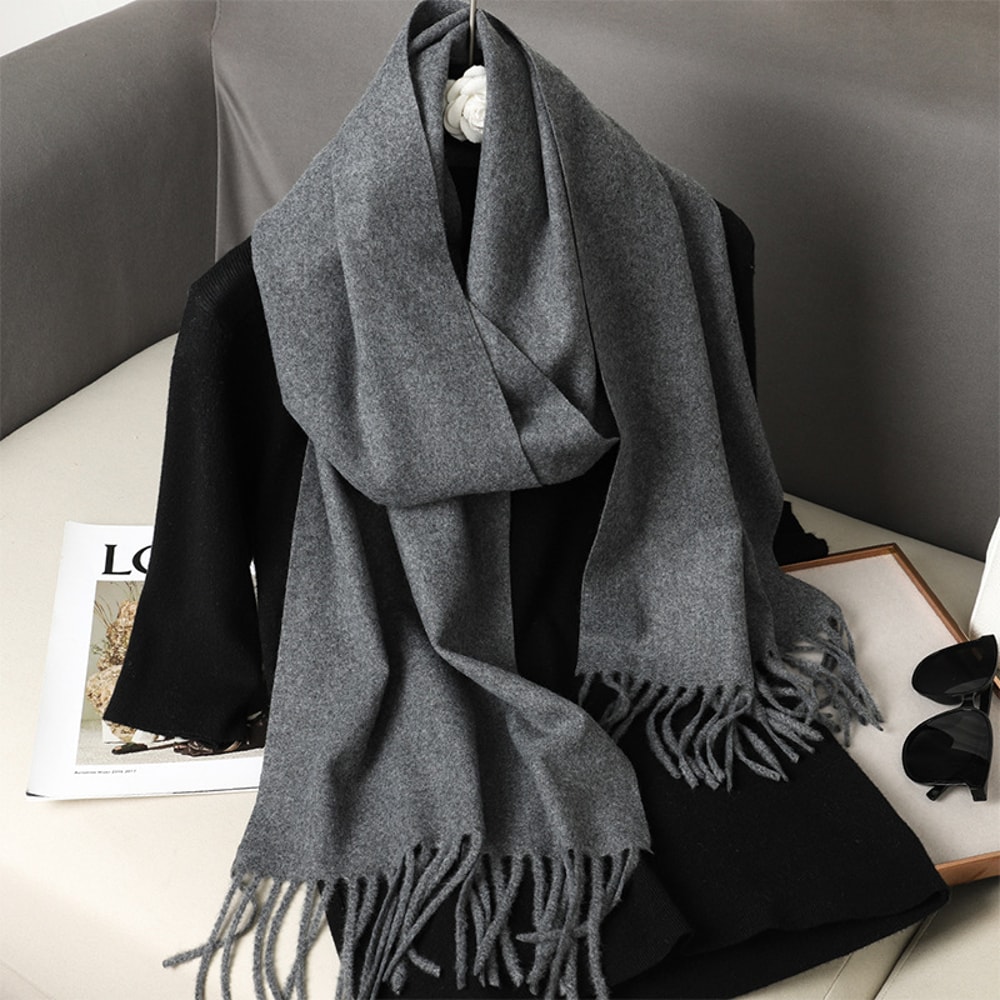 Luxury Winter Scarf Warm Thicken Cashmere Shawl Outdoor Fashion Tassels Pashmina Lady Wrap Scarves 13