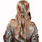 Square Satin Hijab Scarf for Women, Plain Handkerchief Shawls Wraps Head Scarf Islamic Bandanna