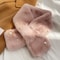 Soft Furry Neck Warmer, Warm Thicken Cross Collar Scarf, Solid Color Faux Rabbit Fur Cold Proof Scarves