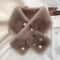 Soft Furry Neck Warmer, Warm Thicken Cross Collar Scarf, Solid Color Faux Rabbit Fur Cold Proof Scarves