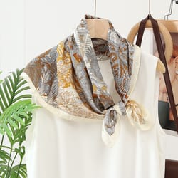 elegant simulation silk square scarves women, soft satin scarf wrap, versatile bandana hijab for daily wear