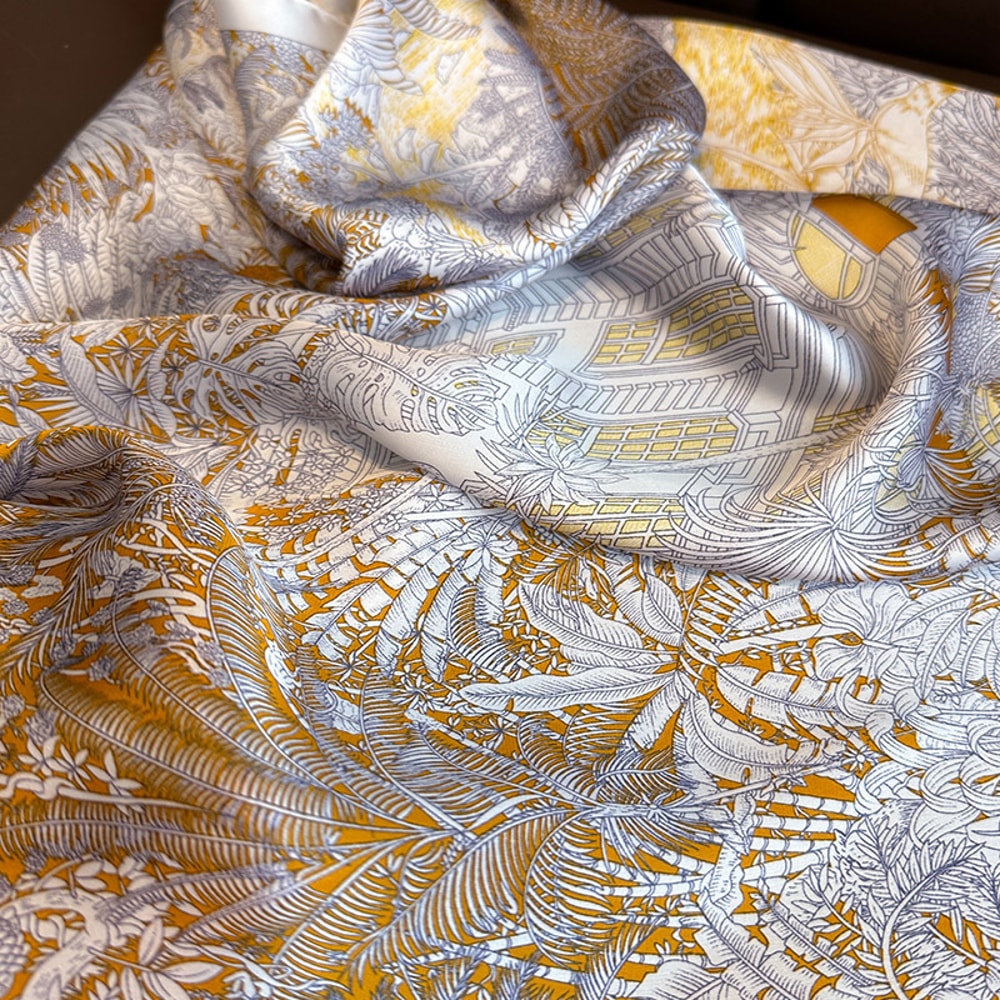 Elegant Simulation Silk Square Scarves Women, Soft Satin Scarf Wrap, Versatile Bandana Hijab for Daily Wear