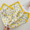 Elegant Yellow Square Silk Scarf Breathable Neck Windproof Women Hair Wrap 3
