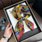 Elegant Yellow Square Silk Scarf Breathable Neck Windproof Women Hair Wrap 11