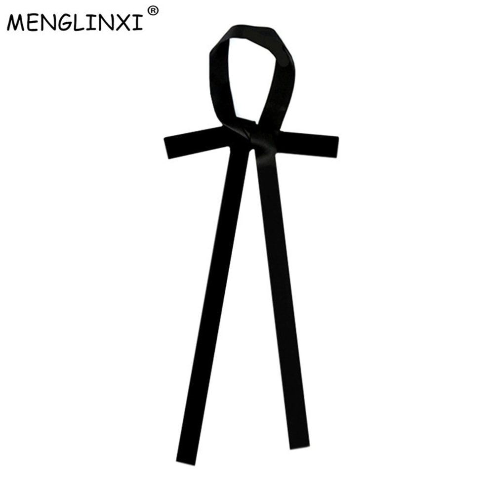 Long Handle Bag Scarf Wraps Fashion Brand Solid Color Silk Scarf For Women 0