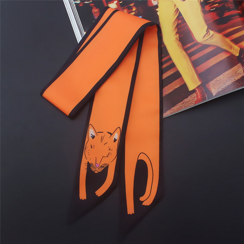 Fashion Head Scarves For Ladies New Bag Skinny Silk Scarf 4