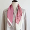 Simulated Silk Floral Scarf for Women, Fresh and Elegant Square Headwear for Clothing and Bags