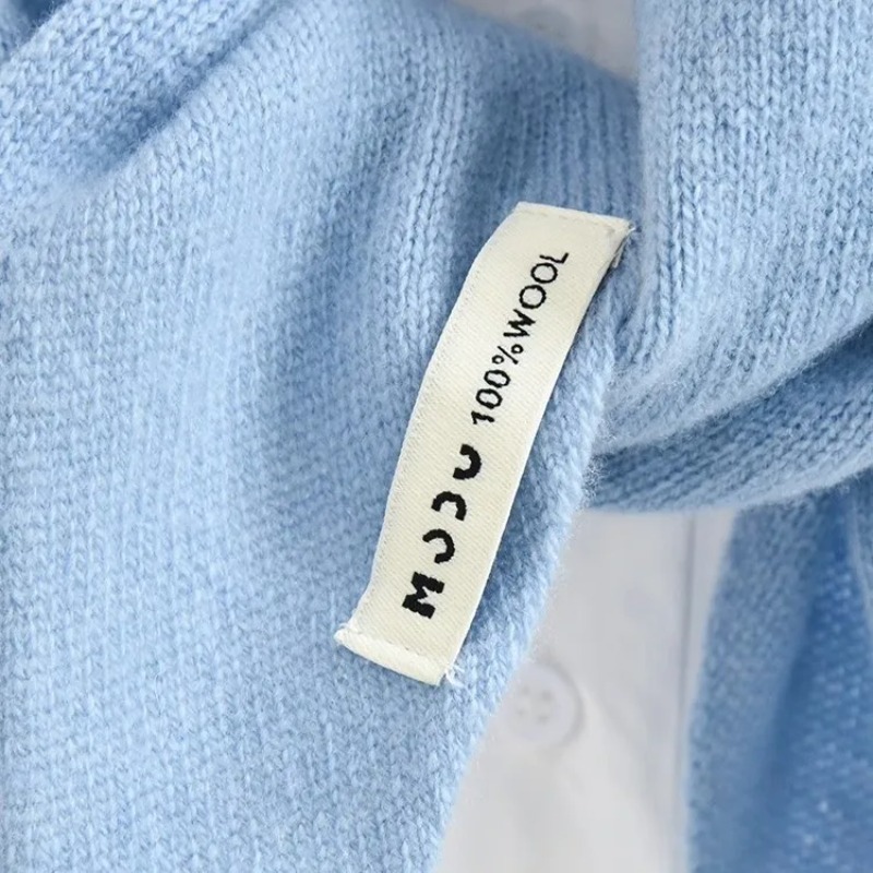 Decorative Small Scarf Wool Knitted Triangle Shawl For Womens Autumn Winter Neck Warmth 2