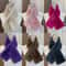 Cute Solid Color Faux Rabbit Fur Scarf, Winter Thickened Soft Furry Neck Warmer for Women