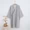 Men's Hooded Cotton Gauze Robe, Thin Yukata Kimono Pajamas, V-Neck Cotton Bathrobe