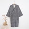 Men's Hooded Cotton Gauze Robe, Thin Yukata Kimono Pajamas, V-Neck Cotton Bathrobe