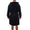 Hooded Winter Fleece Gown with Long Sleeve, Solid Color Home Sleepwear, Belt & Pockets