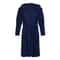 Hooded Winter Fleece Gown with Long Sleeve, Solid Color Home Sleepwear, Belt & Pockets