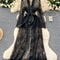 Lace Up Solid Long Sleeve Robes, Elegant Sheer Cardigan Long Robes Female, Fashion Women Transparent Lace Sensual Robes