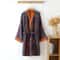 Jacquard Thin Printed Robes with Belt for Men, Medium Length Summer Pajamas, Breathable Bathrobe