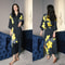 Sexy Print Flower Kimono Bathrobe Gown, New Spring Summer Female Long Robe Nightgown, Casual Silk Satin Home Dress Loung