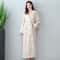 Women Extra Long Winter Coral Fleece Bathrobe, Hooded Cozy Kimono Nightgown Peignoir