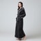 Women Extra Long Winter Coral Fleece Bathrobe, Hooded Cozy Kimono Nightgown Peignoir