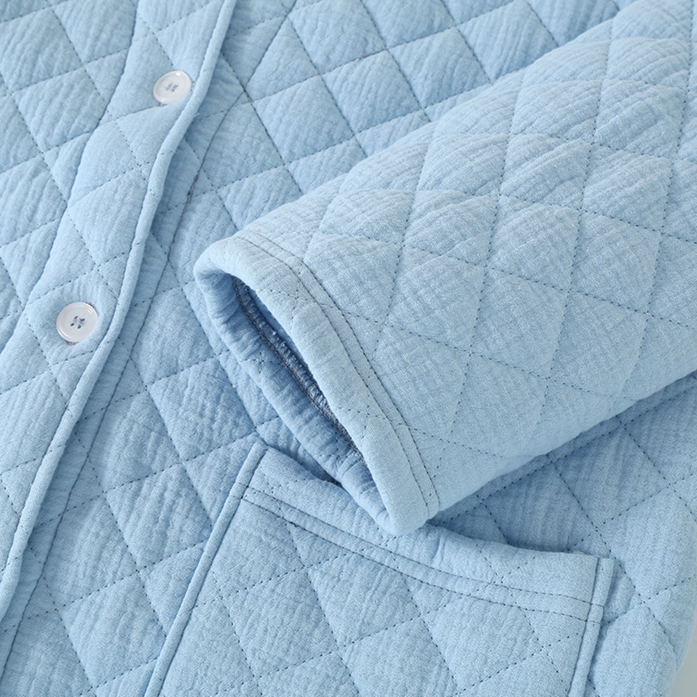 Ladies Winter Robe, Warm Cotton with Filler, Long Sleeve Bathrobe for Women