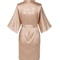 Plus Size Satin Silk Wedding Bathrobe, Bridesmaid Gown, Rose Gold Sleepwear for Maid of Honor