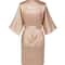 Plus Size Satin Silk Wedding Bathrobe, Bridesmaid Gown, Rose Gold Sleepwear for Maid of Honor