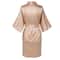 Plus Size Satin Silk Wedding Bathrobe, Bridesmaid Gown, Rose Gold Sleepwear for Maid of Honor