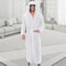 Long Men Hooded Bathrobe Flannel Robe Soft Fluffy Quick Dry Bathrobe Sleepwear