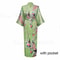 Peacock Print Satin Long Robe, Flower Kimono Bathrobe Gown for Women, Sleepwear Loungewear